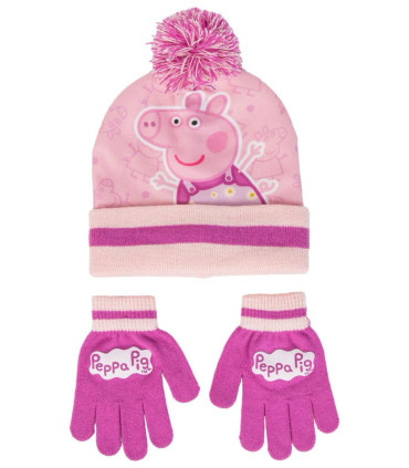 PEPPA PIG CHILDREN'S WINTER HAT WITH GLOVES Cerda