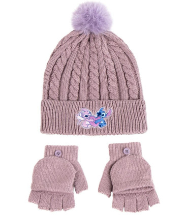 CHILDREN'S KNITTED HAT WITH GLOVES STITCH Cerda
