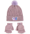 CHILDREN'S KNITTED HAT WITH GLOVES STITCH