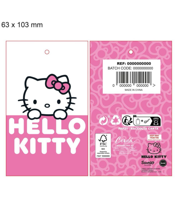 ΠΑΙΔΙΚΟ ΧΕΙΜΕΡΙΝΟ ΚΑΠΕΛΟ HELLO KITTY ΛΕΥΚΟ ΜΕ ΡΟΖ ΚΟΡΔΕΛΑ Cerda