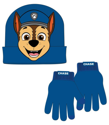 PAW PATROL CHASE KIDS' HAT WITH GLOVES Cerda