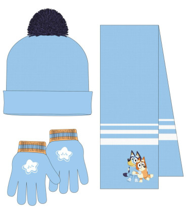BLUEY CHILDREN'S HAT WITH SCARF AND GLOVES Cerda