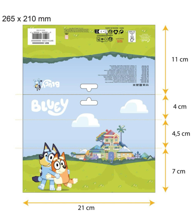 BLUEY CHILDREN'S HAT WITH SCARF AND GLOVES Cerda