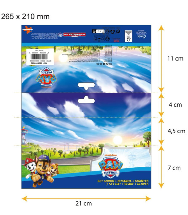 ΠΑΙΔΙΚΟ ΚΑΠΕΛΟ ΜΕ ΣΑΛ ΜΕ ΓΑΝΤΙΑ PAW PATROL Cerda