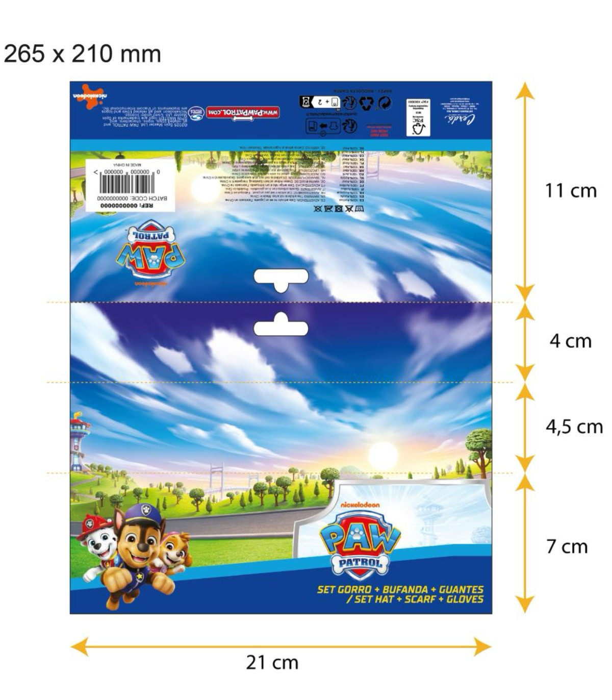 ΠΑΙΔΙΚΟ ΚΑΠΕΛΟ ΜΕ ΣΑΛ ΜΕ ΓΑΝΤΙΑ PAW PATROL Cerda
