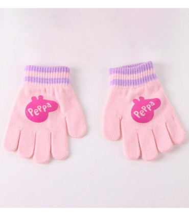 CHILDREN'S HAT WITH POM POMS, SCARF AND GLOVES PEPPA PIG Cerda