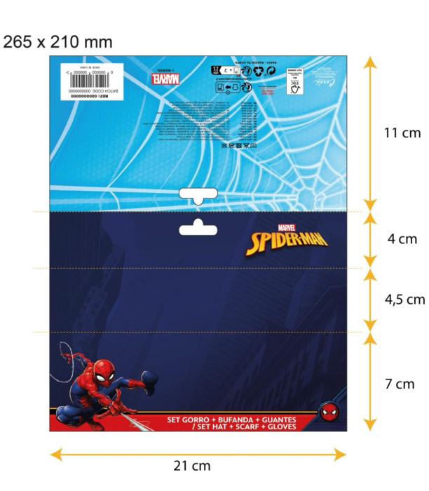 SPIDERMAN CHILDREN'S HAT WITH SCARF AND GLOVES Cerda