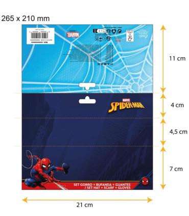 SPIDERMAN CHILDREN'S HAT WITH SCARF AND GLOVES Cerda
