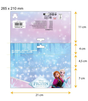 CHILDREN'S HAT WITH SCARF AND GLOVES FROZEN Cerda