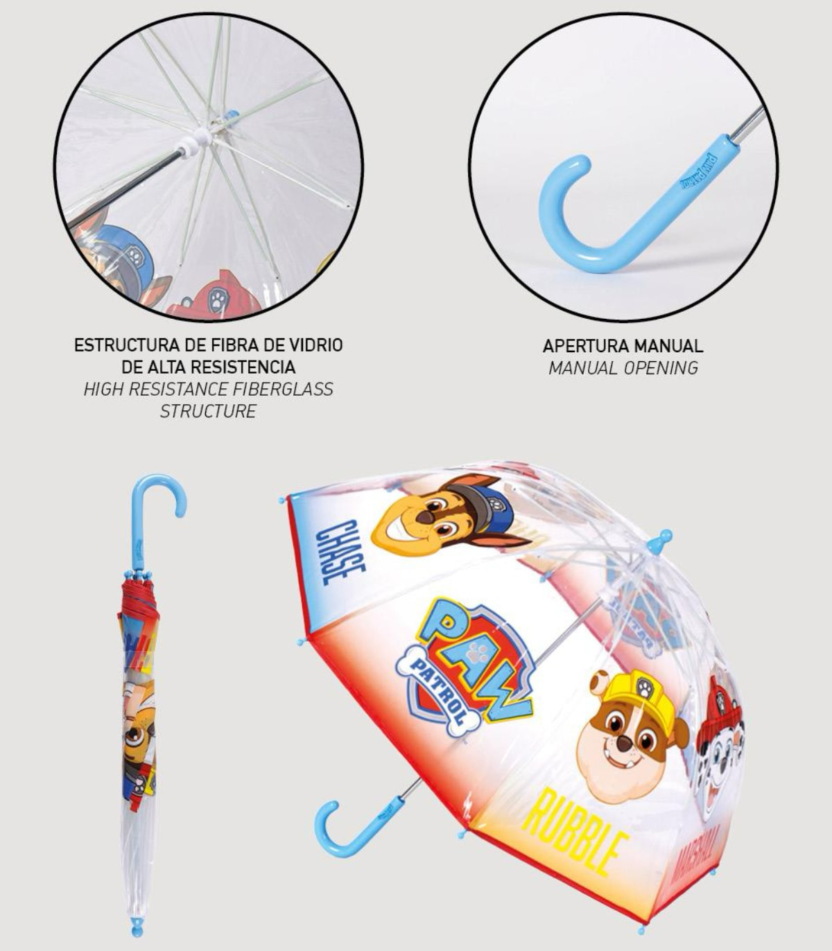 ΜΗΧΑΝΙΚΗ ΟΜΠΡΕΛΑ ΠΑΙΔΙΩΝ POE PAW PATROL Cerda