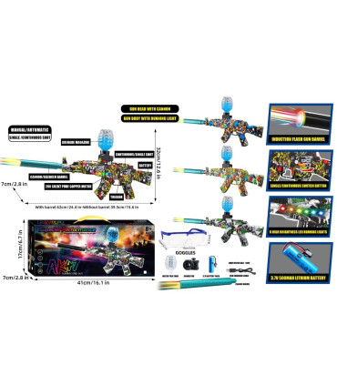 CHILDREN'S GUN AK47 WITH AUTOMATIC FIRING OF WATER GEL BALLS Armtoys