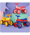 CHILDREN'S BALANCE MOTOR COLORFUL WITH 4 WHEELS + SOUND