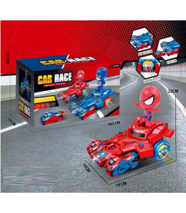 CHILDREN'S MUSICAL CAR WITH SPIDER FIGURE Armtoys