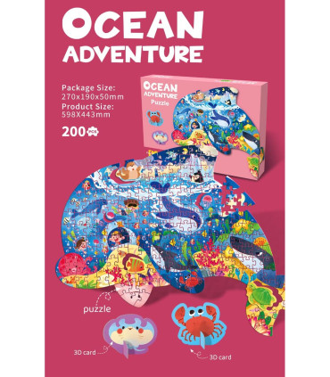 CHILDREN'S PUZZLE DOLPHIN 200 PIECES OCEAN Armtoys