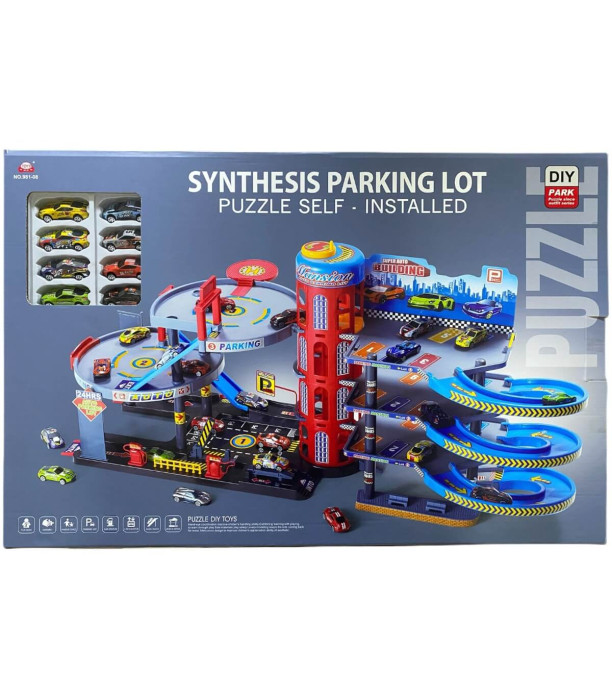 CHILDREN'S HUGE MULTI-STOREY PARKING WITH 8 CARS Armtoys