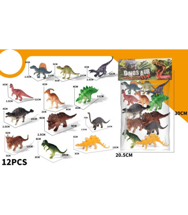 DINOSAUR SET 12 PCS IN A BAG Armtoys