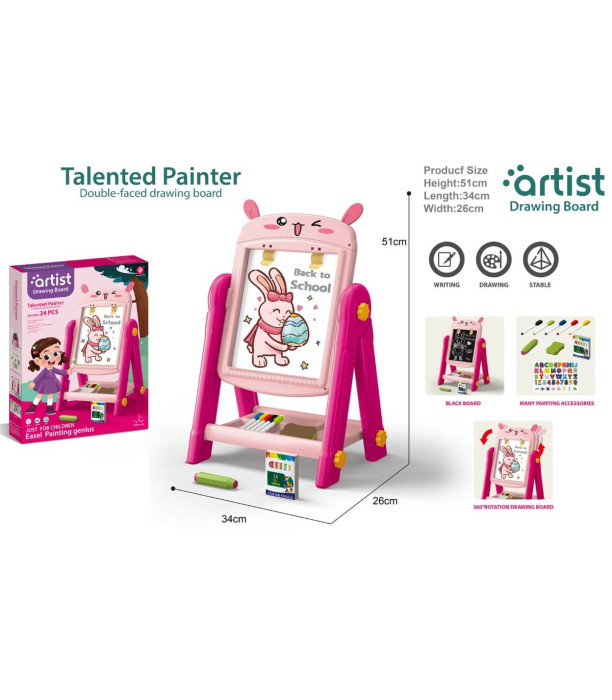 BIG MAGNETIC BOARD ON A STAND RABBIT Armtoys