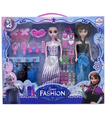 2 DOLLS FROZEN KINGDOM WITH SHOES AND ACCESSORIES Armtoys
