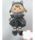 RAG DOLL 45 CM GRAY DRESS Armtoys
