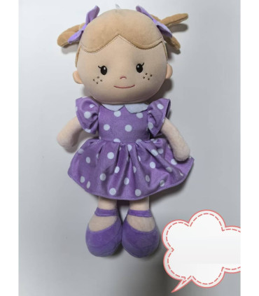 RAG DOLL 45 CM PURPLE DRESS Armtoys