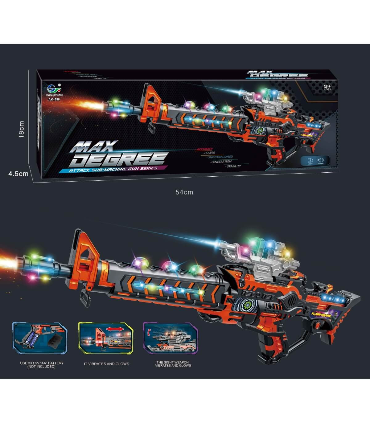 ΠΑΙΔΙΚΟ ΑΥΤΟΜΑΤΟ ΜΕ ΗΧΟ, ΦΩΣ ΚΑΙ ΔΟΝΗΣΗ Armtoys