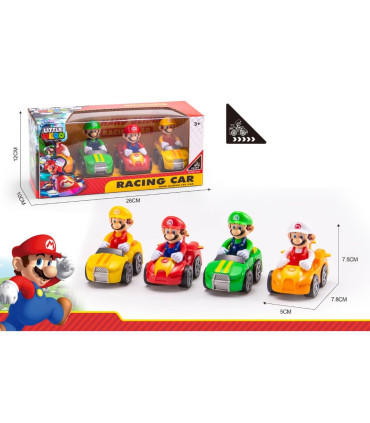 4 PCS KIDS CARS SUPER MARIO IN BOX Armtoys