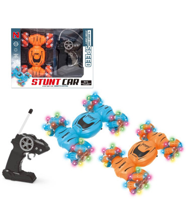 CHILDREN'S CAR STUNT DRIVER WITH REMOTE CONTROL JOYSTICK AND LIGHT-UP TIRES Armtoys