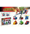 CHILDREN'S CARS 6 PCS. WITH SUPERHEROES IN A BOX
