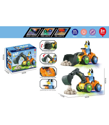 BATTERY-OPERATED KIDS' DIGGER BLUE Armtoys