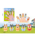 5 PCS. RUBBER FINGER FIGURES BLUE Armtoys