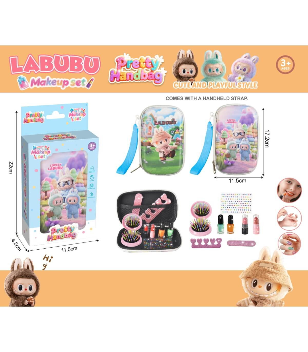 CHILDREN'S NAIL SET IN LABUBU CASE Armtoys