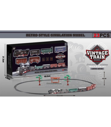 CHILDREN'S MEDIUM TRAIN WITH 6 CARS 23 PARTS Armtoys