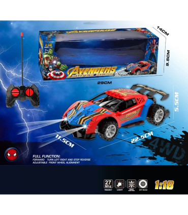 CHILDREN'S SPORTS CAR WITH SPOILER AND REMOTE CONTROL 4 DIRECTIONS SPIDER Armtoys
