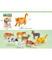 SET OF DOMESTIC ANIMALS FOR PLAY 8 PCS. IN A BAG