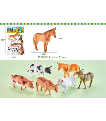 SET OF DOMESTIC ANIMALS FOR PLAY 6 PCS. IN A BAG Armtoys
