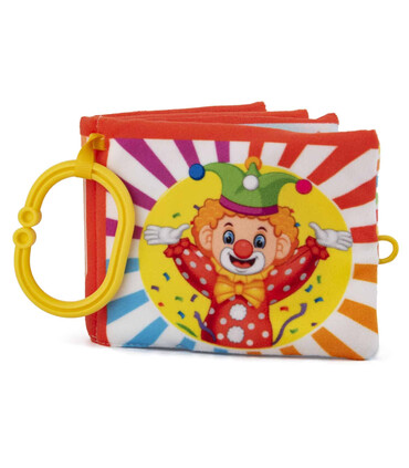 PLUSH BABY BOOK WITH A CLOWN - BABY PLUSH