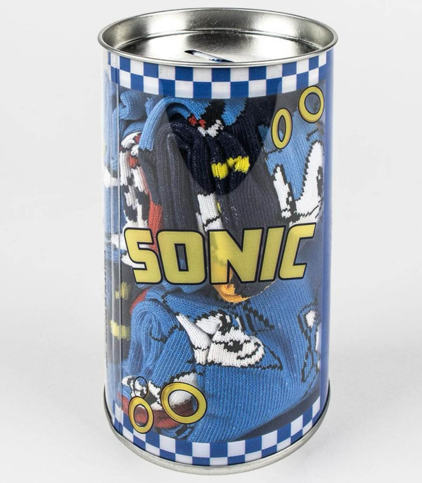 CHILDREN'S SOCKS 4 PAIRS IN A JAR SONIC 27-38 