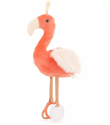 PLUSH BABY TOY FLAMINGO 32 CM CORAL/PINK Amek toys