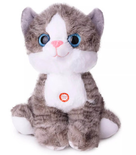 ΛΟΥΤΡΙΝΗ ΓΑΤΑ 30 ΕΚ. + ΗΧΟΣ ΓΚΡΙ/ΠΟΡΤΟΚΑΛΙ Amek toys