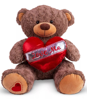 PLUSH BEAR WITH HEART 2 COLORS 40 CM Amek toys