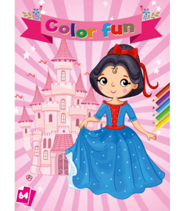 ΒΙΒΛΙΟ ΖΩΓΡΑΦΙΚΗΣ ΠΡΙΓΚΙΠΙΣΣΕΣ COLOR FUN 64 ΣΕΛΙΔΕΣ 8 ΕΙΔΗ Boek Specials Nederland bv