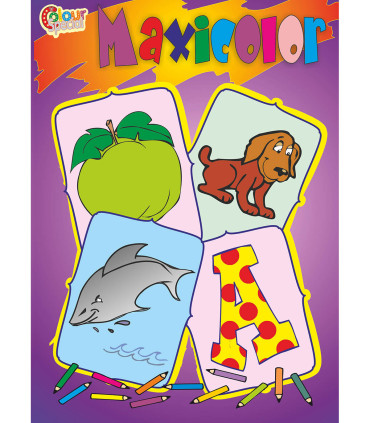 MAXICOLOR COLORING BOOK 80 PAGES 2 TYPES Boek Specials Nederland bv