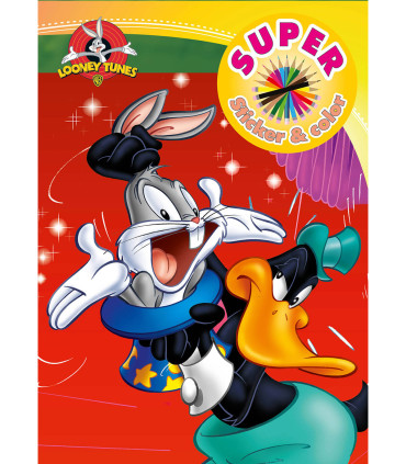 COLORING BOOK + STICKERS WARNER BROS HEROES 32 PAGES 6 TYPES Boek Specials Nederland bv