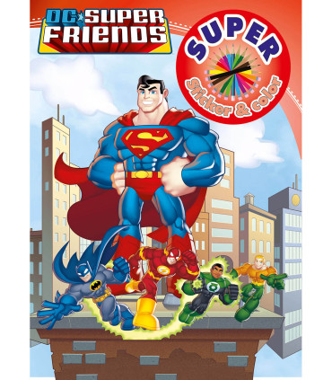 COLORING BOOK + STICKERS WARNER BROS HEROES 32 PAGES 6 TYPES Boek Specials Nederland bv