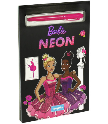 BARBIE NEON COLORING BOOK 64 PAGES WITH MARKER Europrice