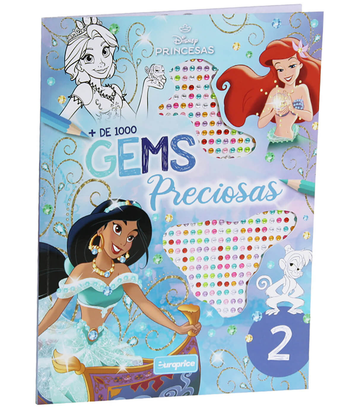 ΒΙΒΛΙΟ ΖΩΓΡΑΦΙΚΗΣ DISNEY PRINCESS 24 ΣΕΛΙΔΕΣ + 1000 ΔΙΑΜΑΝΤΕΝΙΕΣ ΠΕΤΡΕΣ 4 ΕΙΔΗ Europrice
