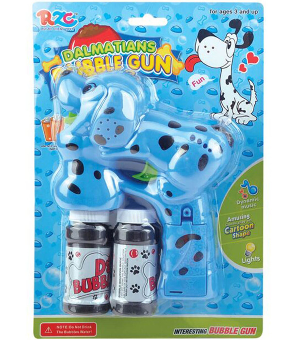TOY SOAP BALOON GUN DALMATIAN DOG SHAPE 3 VARIETIES - SOAP BUBBLES