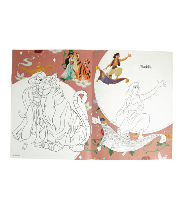 DISNEY PRINCESS COLORING BOOK 16 PAGES + 3 TYPES OF STICKERS Europrice
