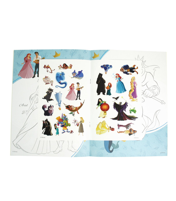 ΒΙΒΛΙΟ ΖΩΓΡΑΦΙΚΗΣ DISNEY PRINCESS 16 ΣΕΛΙΔΕΣ + ΑΥΤΟΚΟΛΛΗΤΑ 3 ΕΙΔΗ Europrice