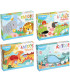 CHILDREN'S PUZZLE 4 IN 1 WITH LARGE PIECES + COLORING BOOK 4 TYPES Europrice